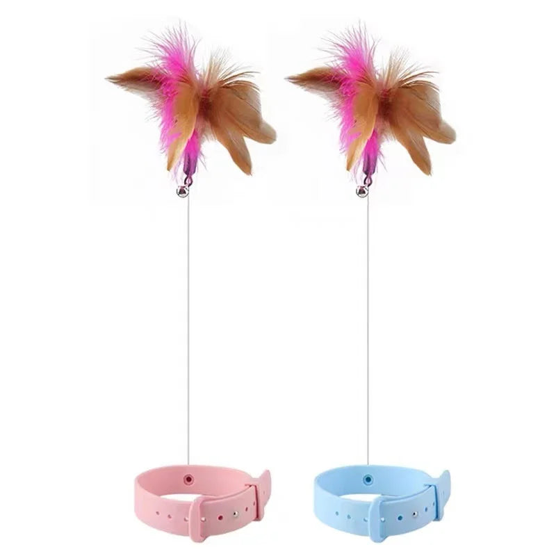 Cat Interactive Feather Collar Teaser Toy