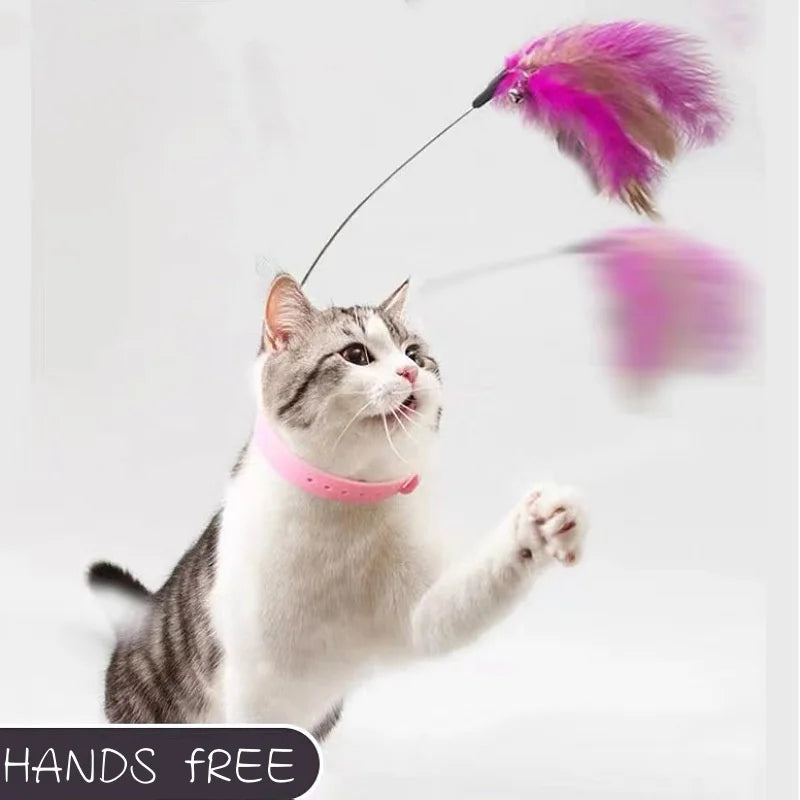 Cat Interactive Feather Collar Teaser Toy